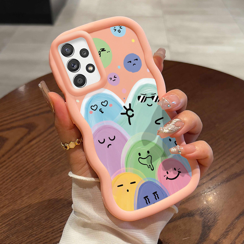 Casing Untuk Samsung A52 4G A52 5G A52s Case Casing Kartun Emoji Tas pola HP Cesing lunak Silikon So
