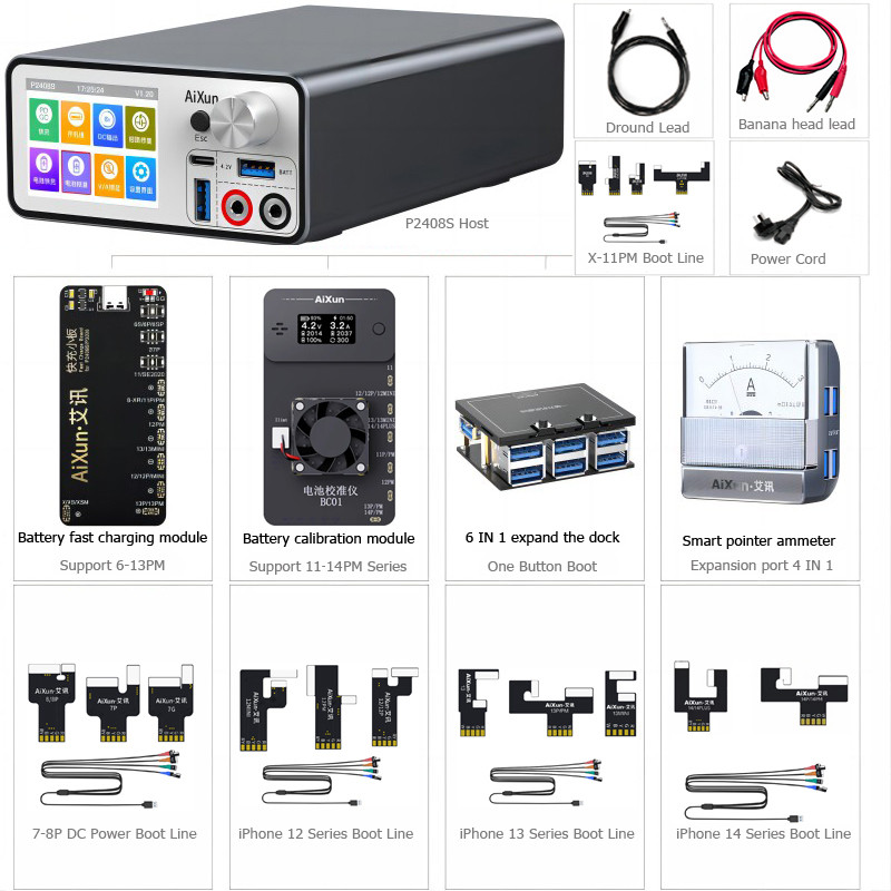 Aixun P2408S 24V/8A Smart Voltage Ammeter Regulator Current Power
