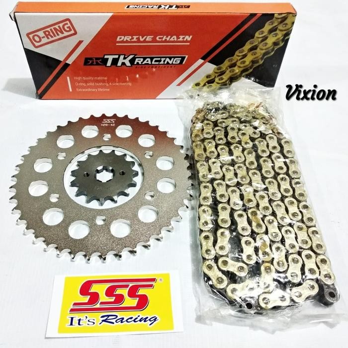Gear Set Sss Vixion Old / Vixion New Rantai O-Ring Tk Racing 428Hpo