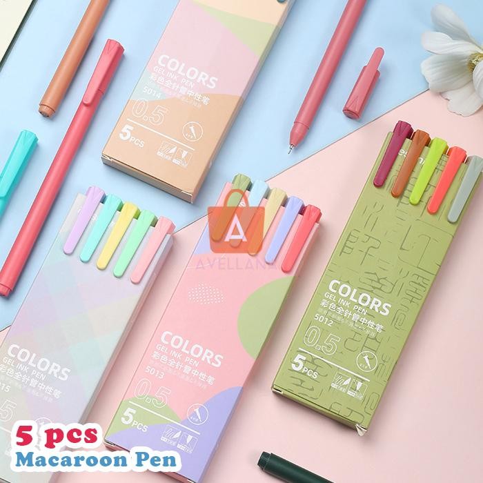 

OJ Pulpen Macaron Gel 0.5mm Isi 5 - Macaron Gel Pen Simple Netral