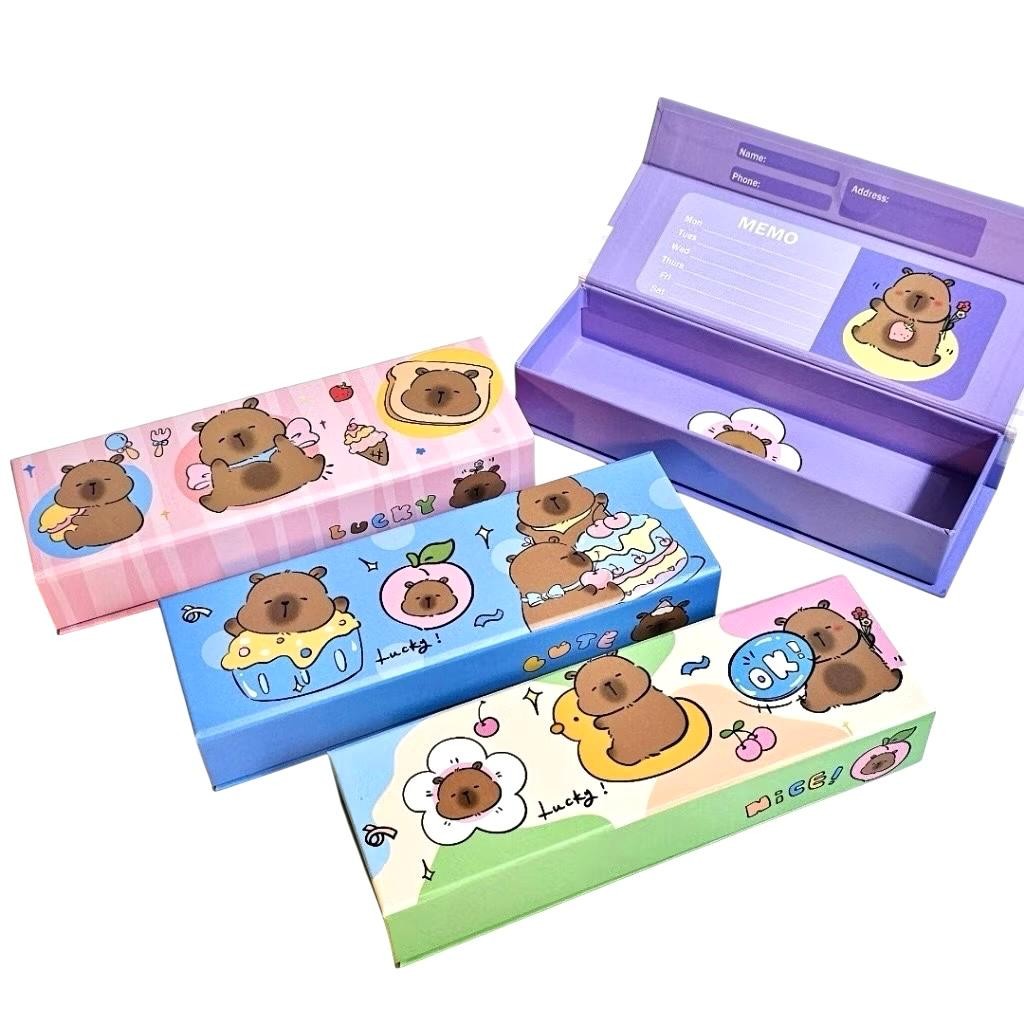 

GB Kotak Pensil Karton Fancy Tutup Magnet Capybara Butter Bear