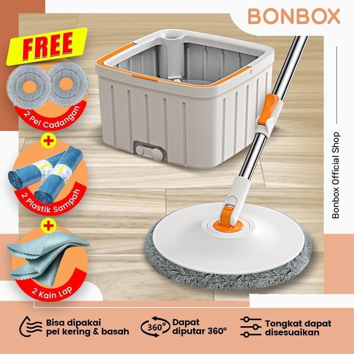Bonbox Bm-001 Cleaning Tools Alat Pel Lantai Super Mop 2In1 360 Set Pembersih Pasti Ori