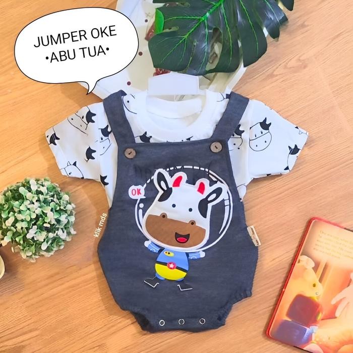 Overall Anak Bayi Laki-laki / Bodysuit Anak Bayi Laki-Laki Motif Dream Cow Dan Hey You Bear Estimasi