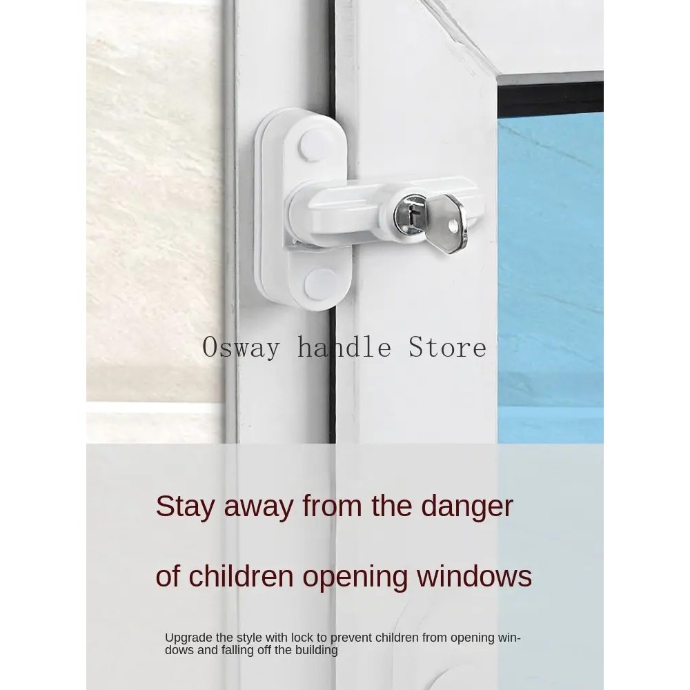 BARU T-lock Flat Open Doors Windows Locks Safety Window Door Lock Sash Jammer Security Restrictor Lo