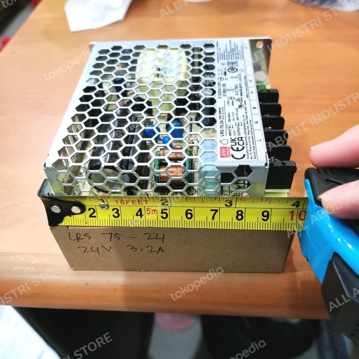 Terhemat Power Supply Mean Well Lrs-75-24 Lrs 75 24 Lrs7524 24V 3.2A Meanwell Terlariss 