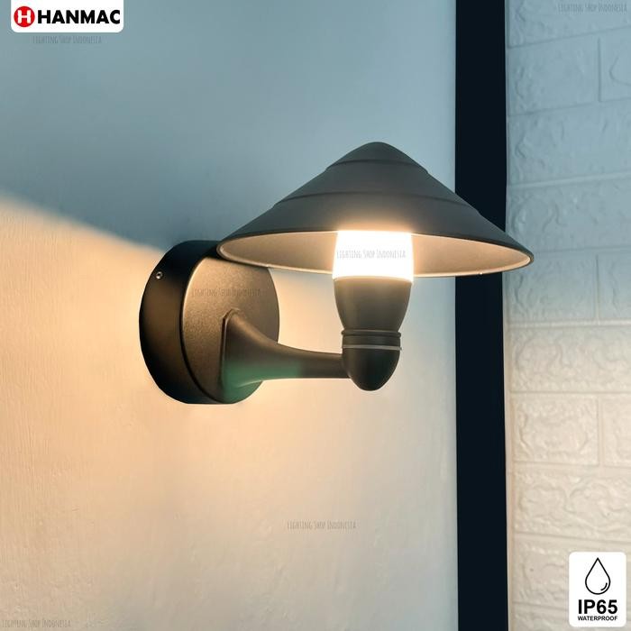 Lampu dinding led 10watt model topi outdoor taman minimalis waterproof