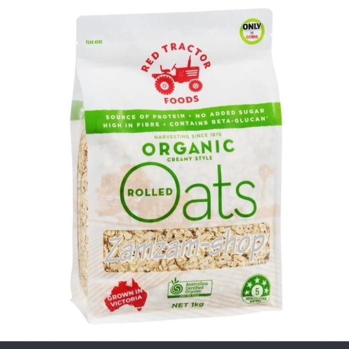 

Red Tractor Oats Rolled Organic 1Kg Cereal Sereal