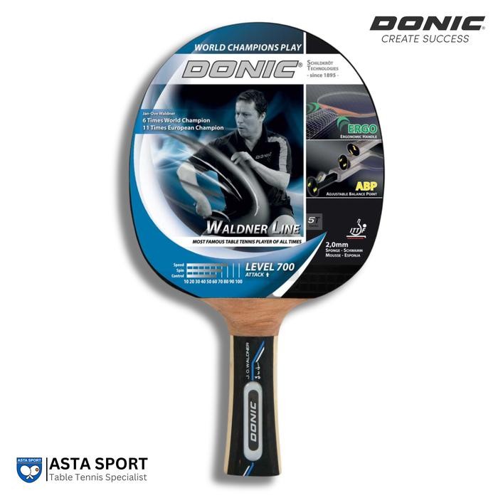 DONIC Waldner Line 700 Bet Jadi Bola Pingpong indoor Level 700 ATTACK Spin 70 Speed 80 Control 60