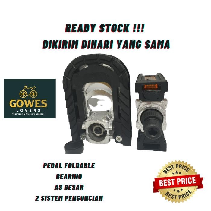 Ready PEDAL SEPEDA LIPAT ALLOY BEARING