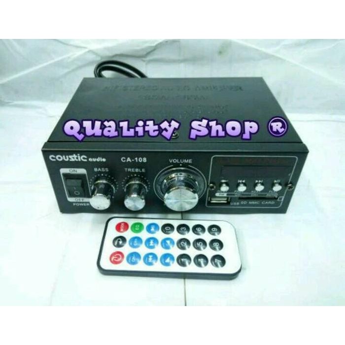 Ready POWER AMPLIFIER COUSTIC CA-108 AC/DC 4 CHANNEL