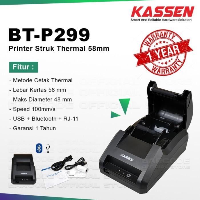 Ready Mini Printer Bluetooth Kassen BTP-290 PPOB Bri Link Moka Pos Thermal