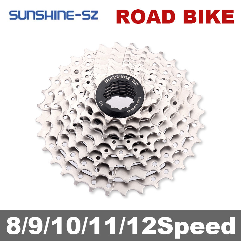 SUNSHINE Road Bike Cassette 8 9 10 11 12 Speed 11-23T/25T/28T/30T/32T/34T/36T Bicycle Flywheel K7