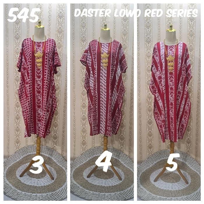 6XB6  Daster Lowo / Daster Kalong Premium Batik Sogan Merah Putih Marun (Adem.Tdk Berbulu)
