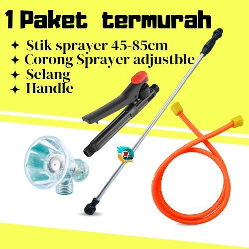 1 Paket Stik+Selang+Kran handle+sprayer kabut nozzle plastik stik sprayer eletrik penyemprot hama