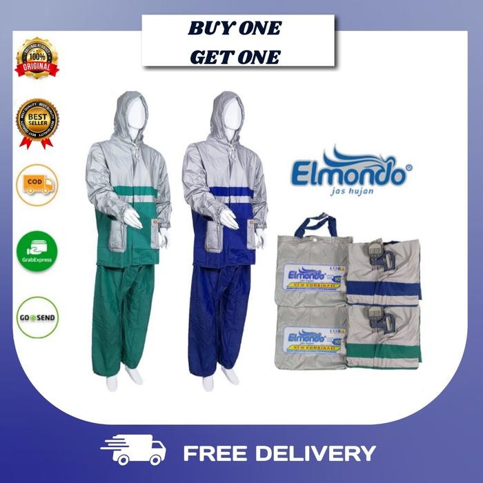 Jas Hujan Dewasa Elmondo 905 Original Berkualitas - Bahan Karet Tebal