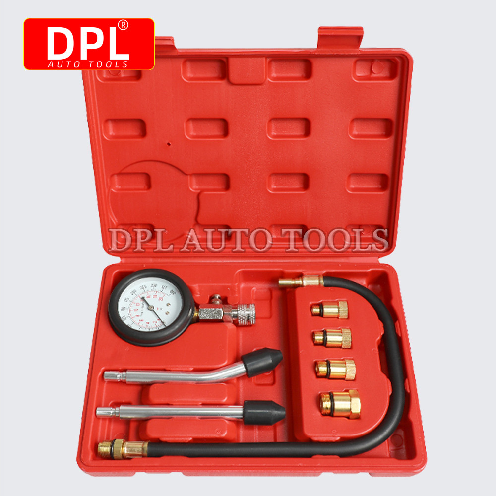 8PCS Petrol Engine Cylinder Compression Tester Kit Compression Tester kit