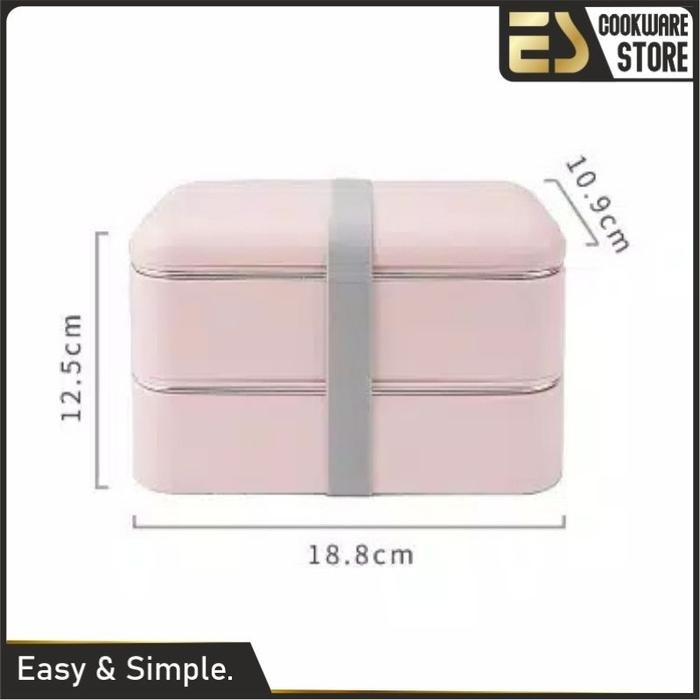 ES Kotak Bekal Susun Stainless Sus 304 Kotak Makan nimalis