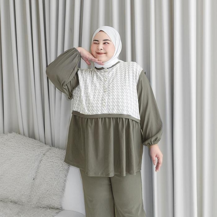 Bigissimo - Kiera Set Setelan Wanita Atasan dan Bawahan Wanita Knit Bigsize Jumbo