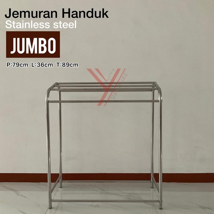 jemuran handuk rak handuk jumbo stainless jemuran stainless