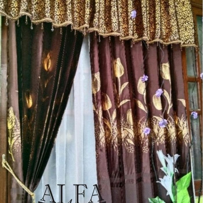 Gorden Import Black Out Kain Tebal Berkualitas - Pilihan Warna Biru, Hijau, Coklat, Gold, dan Ungu