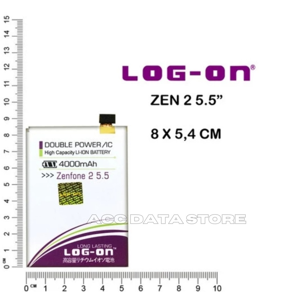 Baterai Double Power Log On Zenfone 2 5.5" ( 4000 Mah )