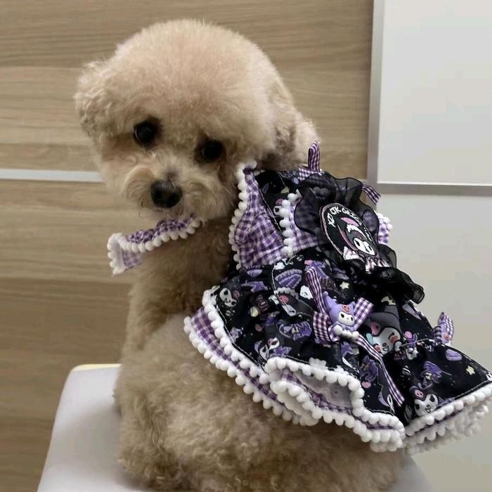 LITTLEPAWTY - KUROMI DRESS BAJU ANJING KUCING GAUN PRINCESS LOLITA ANABUL BETINA ROK TUTU HARNESS