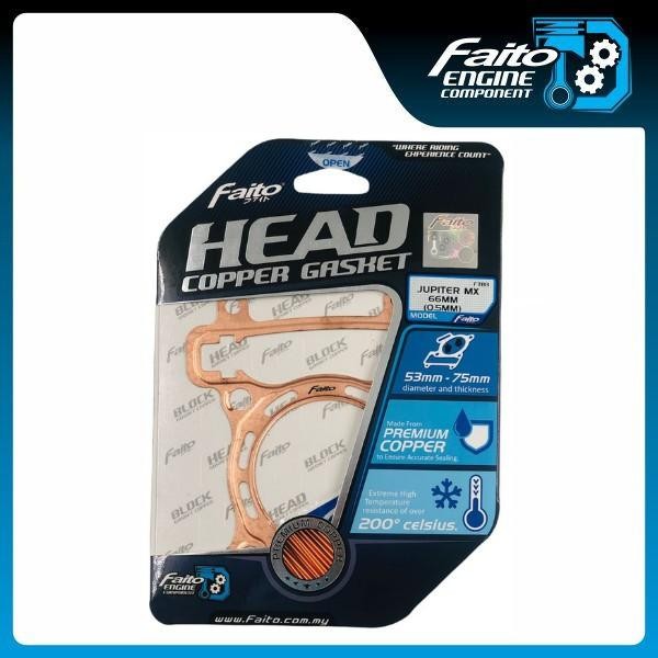 Ready HEAD GASKET COPPER TEMBAGA JUPITER MX KING 66MM TEBAL 0.3MM FAITO