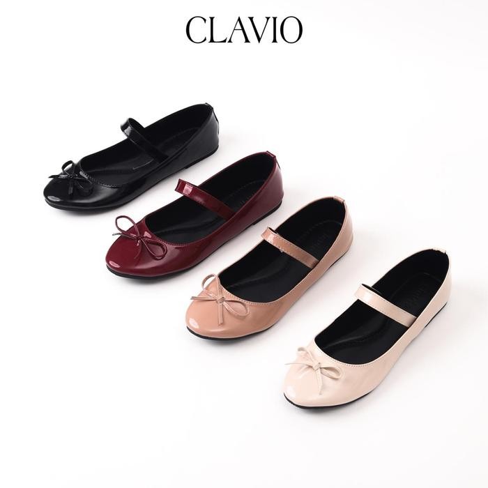 Donatello - Jeva Sepatu Flatshoes Fashion Wanita Kerja Hitam