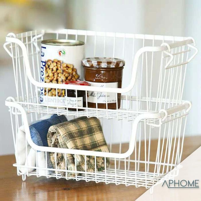APHOME Rak Desktop Serbaguna Rak Bawang dan Bumbu Rak Buah dan Sayuran Kitchen Storage HARSA