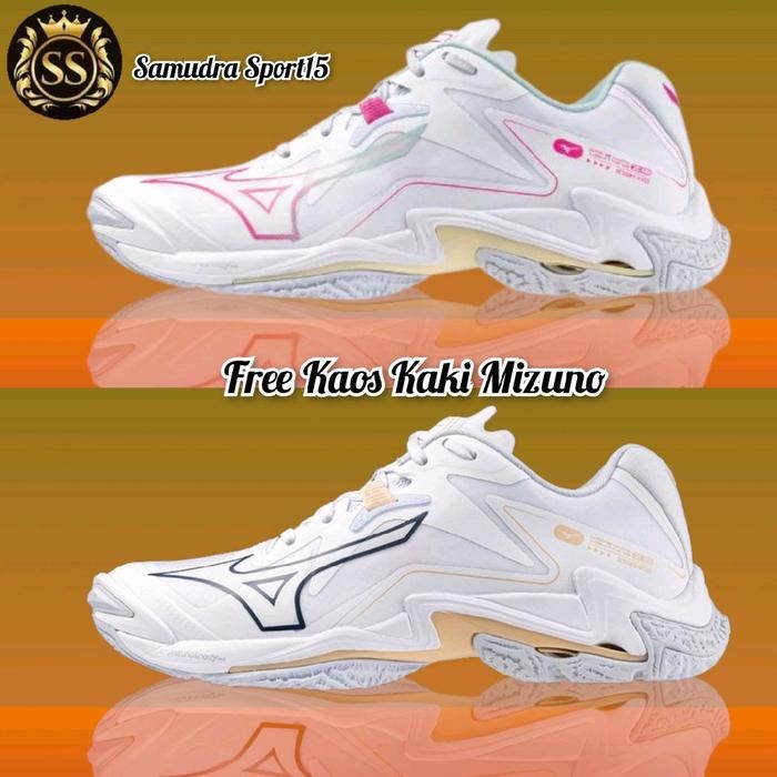 ORIGINAL Mizuno Sepatu Volly Wave Lightning Z8 Low Grade Impor Nyaman Pria Wanita Free Kaos Kaki