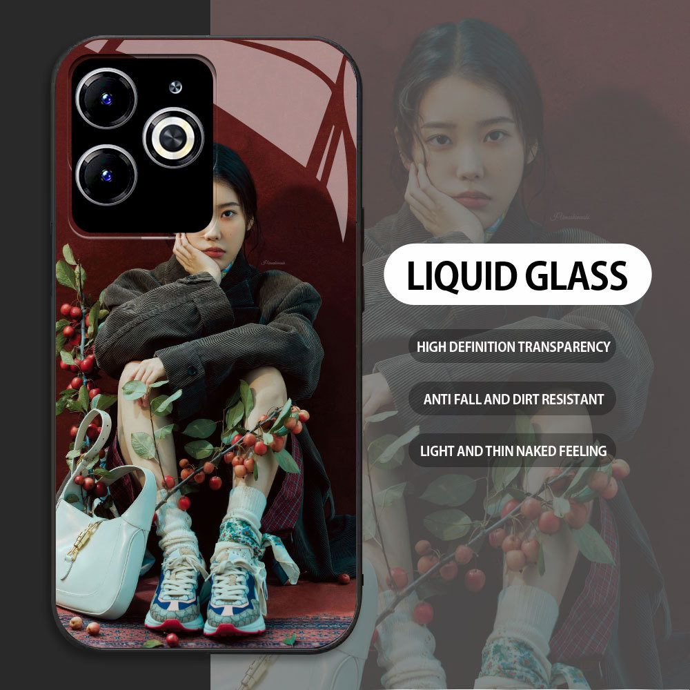 Tempered Glass case For INFINIX Smart 5 2020 6 7 8 kasing Handphone  Pola IU dari Korea  Casing HP C