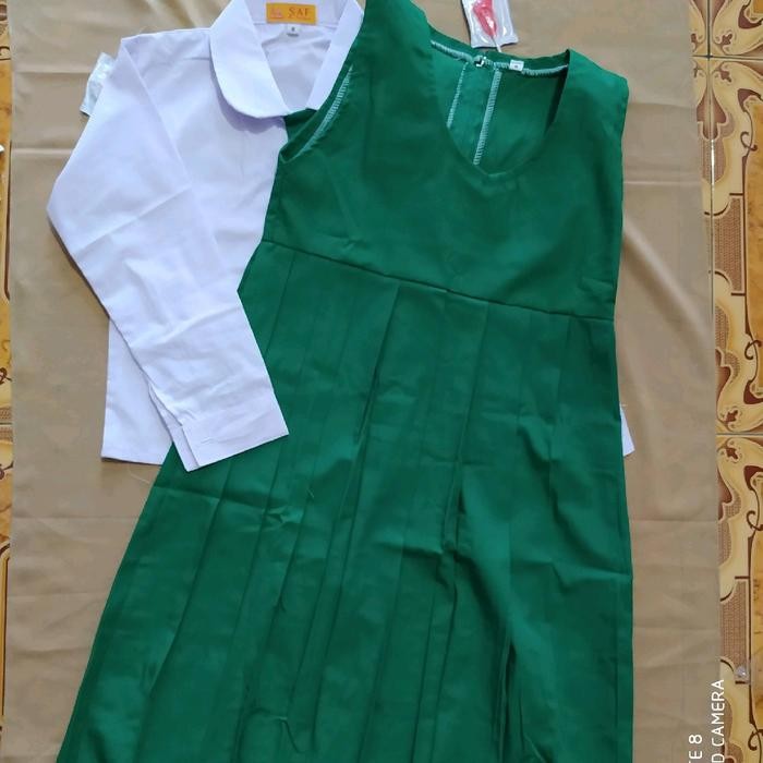 SIAPKIRIM Seragam Tk seragam MI seragam Muslimat seragam sekolah seragam panjang warna hijau READY
