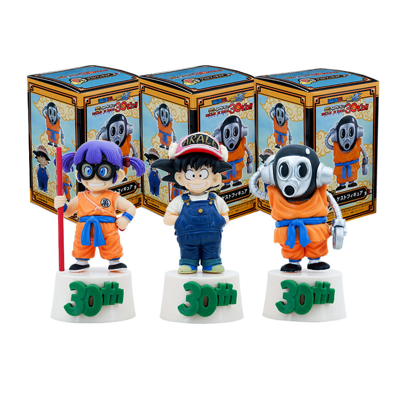 9cm Anime Dragon Ball Figures Toriyama Akira Arale Action Figure 30th Anniversary Son Goku Collectio