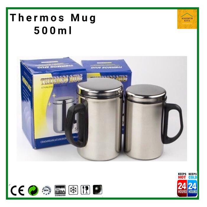 BelanjaHemARt- Termos Air Panas Dingin Stainless Steel 200 350 500 750 1000 Ml / Thermos Mug Tumbler