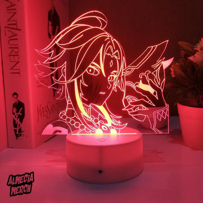 Lampu Tidur Led Genshin Impact / Night Lamp Acrylic Xiao Genshin Terlaris