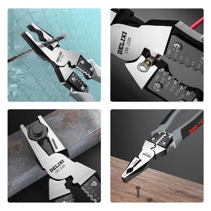 Tang DELIXI Original Tang Pemotong Multifungsi 9 inch - 2105