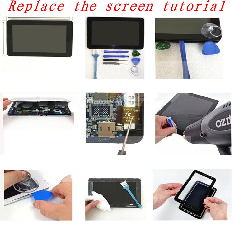 New 8 Inch Black Tablet Capacitive Touch Screen Digitizer Sensor External Glass Panel For Alcatel Jo