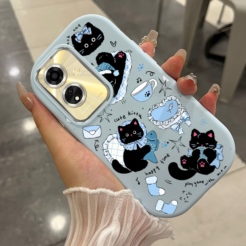 Casing Hp Untuk OPPO A59 F1s Case Casing Bermain Kucing HP Kasing bulat gemuk Cesing Silikon Softcas