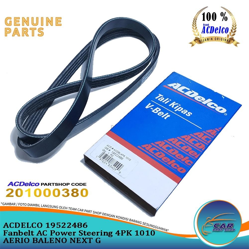 Fanbelt V Belt Fan Belt AC Power Steering 4PK 1010 AERIO BALENO NEXT G Ac Delco