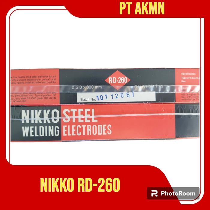 KAWAT LAS NIKKO RD-260 RD260 1.6MM 2.0MM 26MM 3.2MM 4.0MM AWS E6013 - KEMASAN 1KG 2KG dan 5KG