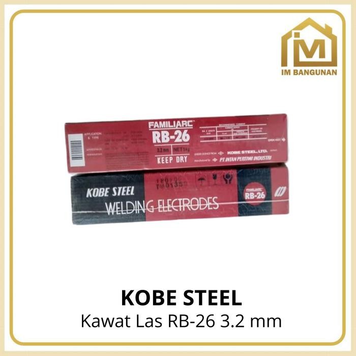 Kawat Las Kobe Steel RB-26 3.2mm / RB 260 3.2 mm