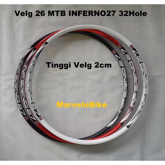RIMS VELG SEPEDA 26 MTB INFERNO27 32 HOLE SUNRINGLE
