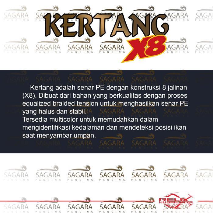 SENAR PE KERTANG X8 200 METER 300 METER 400 METER 500 METER MULTI COLOR PE RELIX NUSANTARA