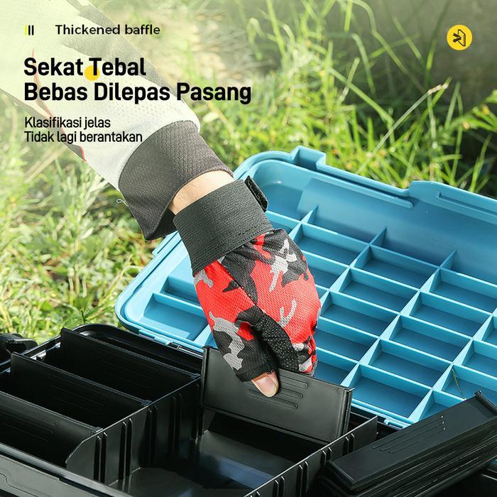 AZ KOTAK PANCING LURE OUTDOOR MULTIFUNGSI KOTAK PANCING KOMPETISI DUA LAPIS KAPASITAS BESAR KOTAK