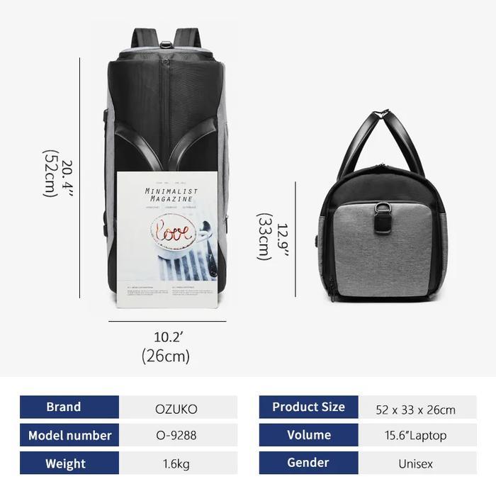 Ozuko Dufflebag #9288 - Tas Traveling