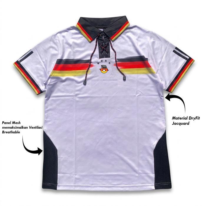 Jersey Fanstasy Casual Vintage Retro Jerman Germany Material Jacquard 160 Gsm Terbaru 
