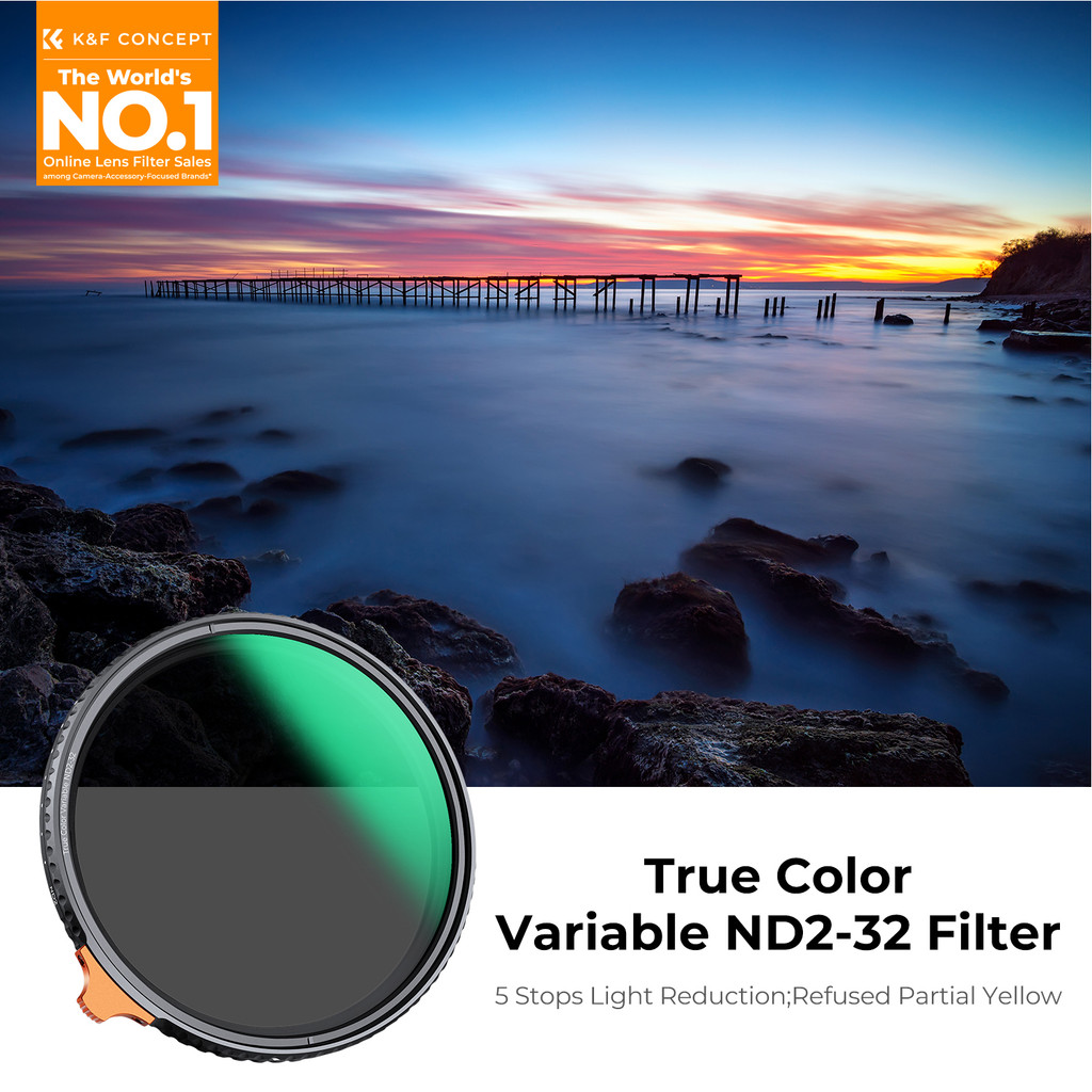 K&F CONCEPT Nano-X True Color Variable ND2-32 ND Filter Ultra-thin HD Ultra-thin HD ND Filter