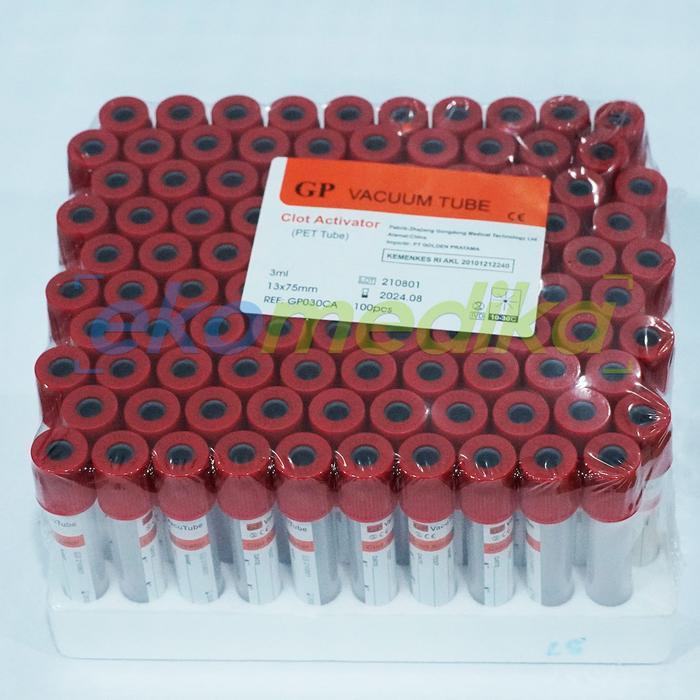 TABUNG CLOT ACTIVATOR 3ML GP VACUTAINER PROCOAGULATION 3ML GLASS / PET
