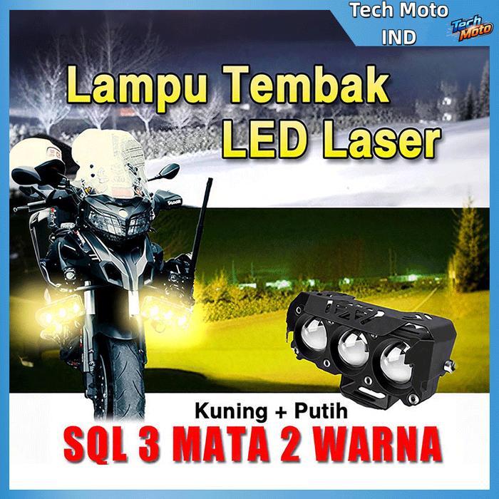 Lampu Tembak Laser Foglamp Sql 4 Mata Super Bright Motor Mobil Lampu Tembak Cr7 Tanpa Kipas