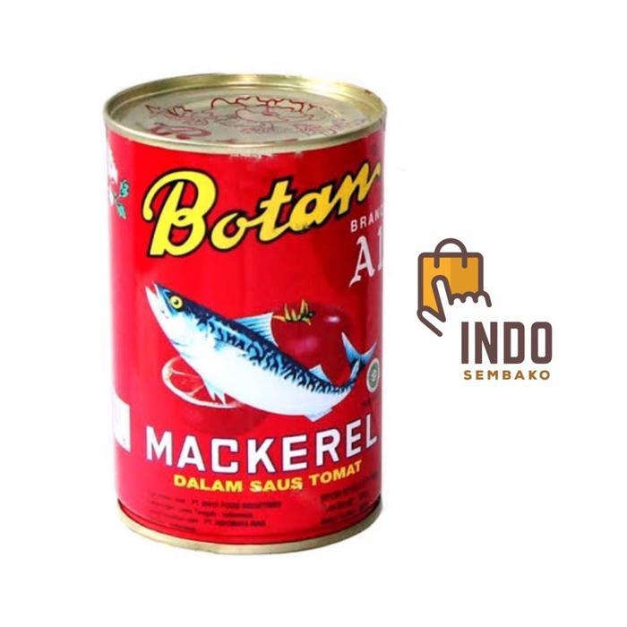 Botan Besar / Botan Mackarel 425G / Ikan Kaleng Botan 425 Gram / Botan A1 Sarden Saus Tomat Besar